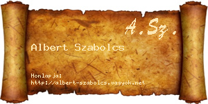 Albert Szabolcs névjegykártya